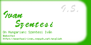 ivan szentesi business card